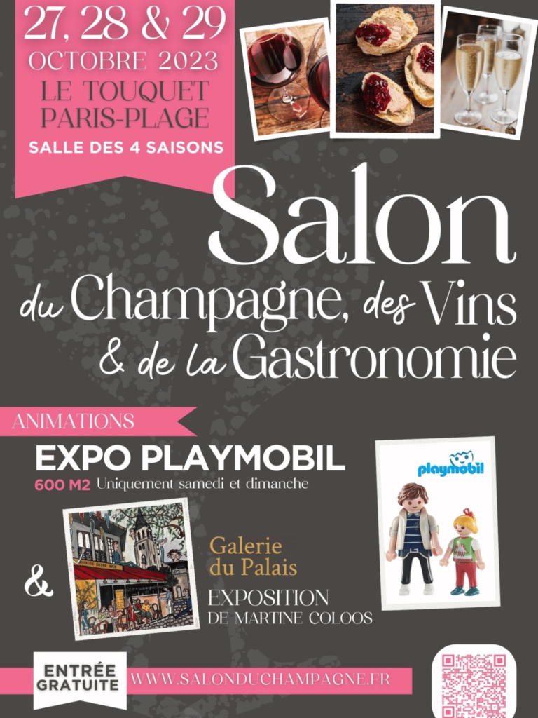 Lire la suite à propos de l’article Salon du Champagne, des Vins et de la Gastronomie au Touquet-Paris-Plage du 27 au 29 octobre 2023 🍷